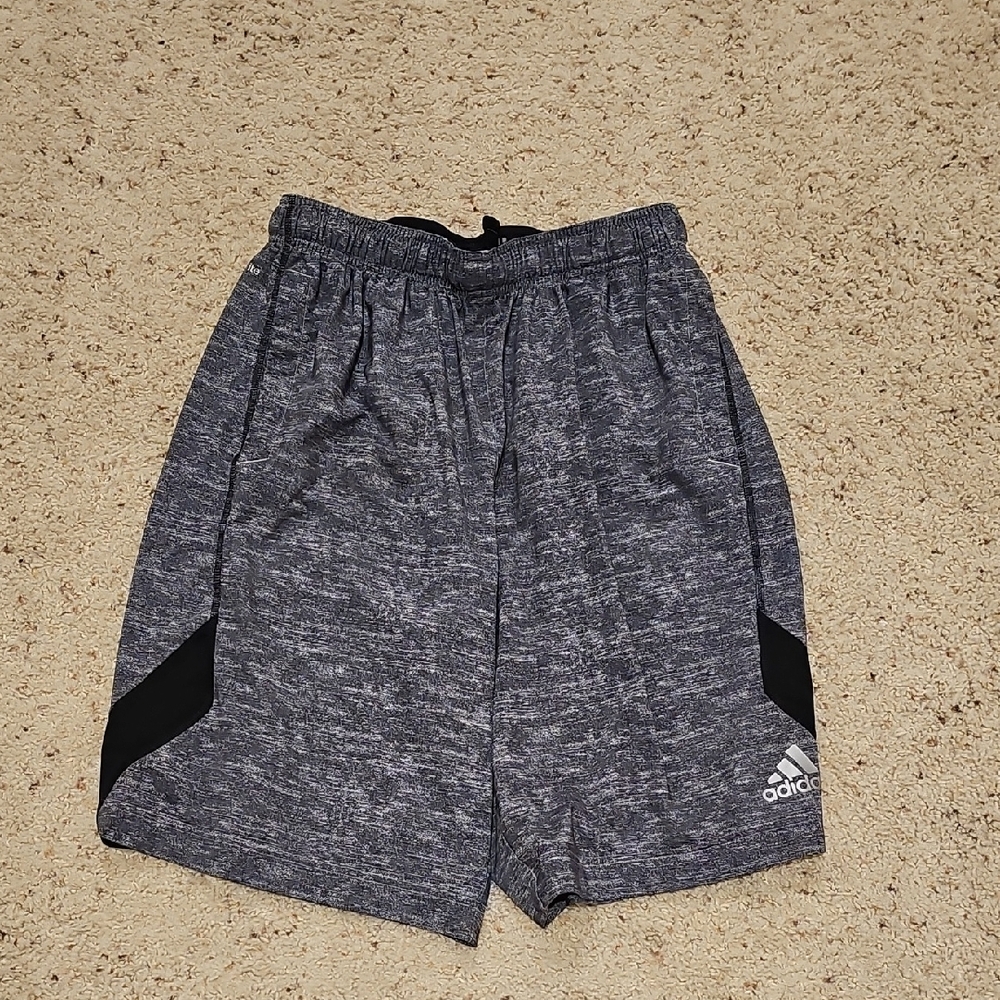 Adidas Men's Climalite Heathered Black Athletic Shorts